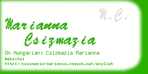 marianna csizmazia business card